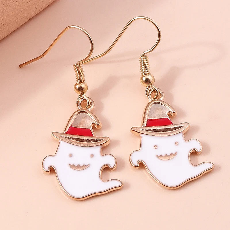 Boucles d'oreilles Halloween – Momie, œil, fantôme et citrouille