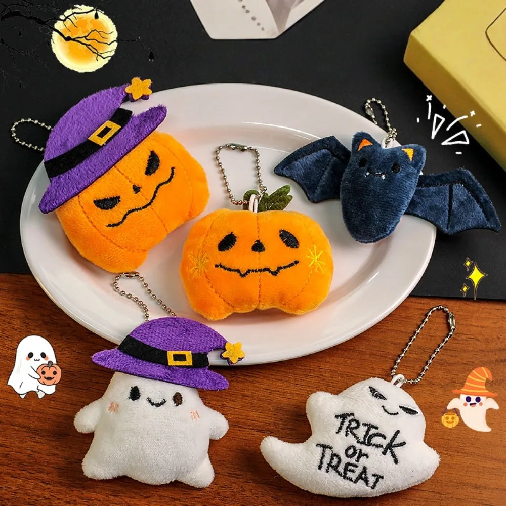 Porte-clés Peluche Halloween - Citrouille, Fantôme, Chauve-souris