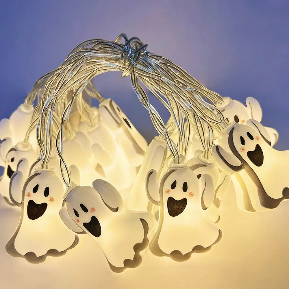 Guirlande Lumineuse LED Citrouille Fantôme Toile d'Araignée - Halloween
