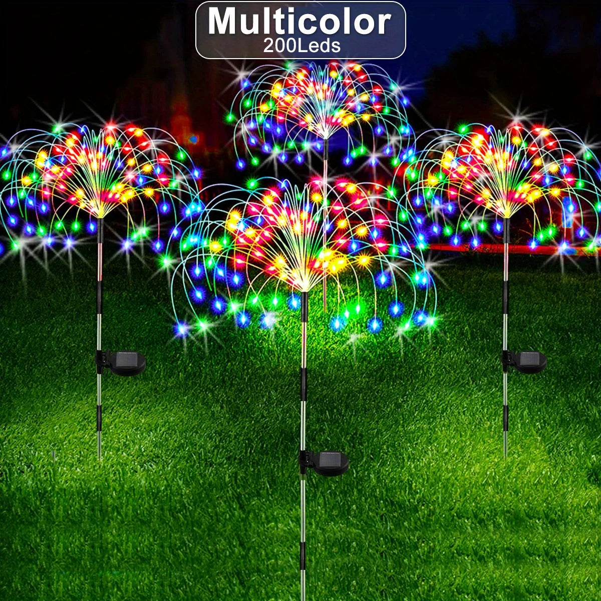 Feux d'Artifice Solaires Décoratifs pour Jardin - Halloween, Noël, Mariage
