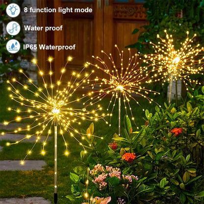 Feux d'Artifice Solaires Décoratifs pour Jardin - Halloween, Noël, Mariage