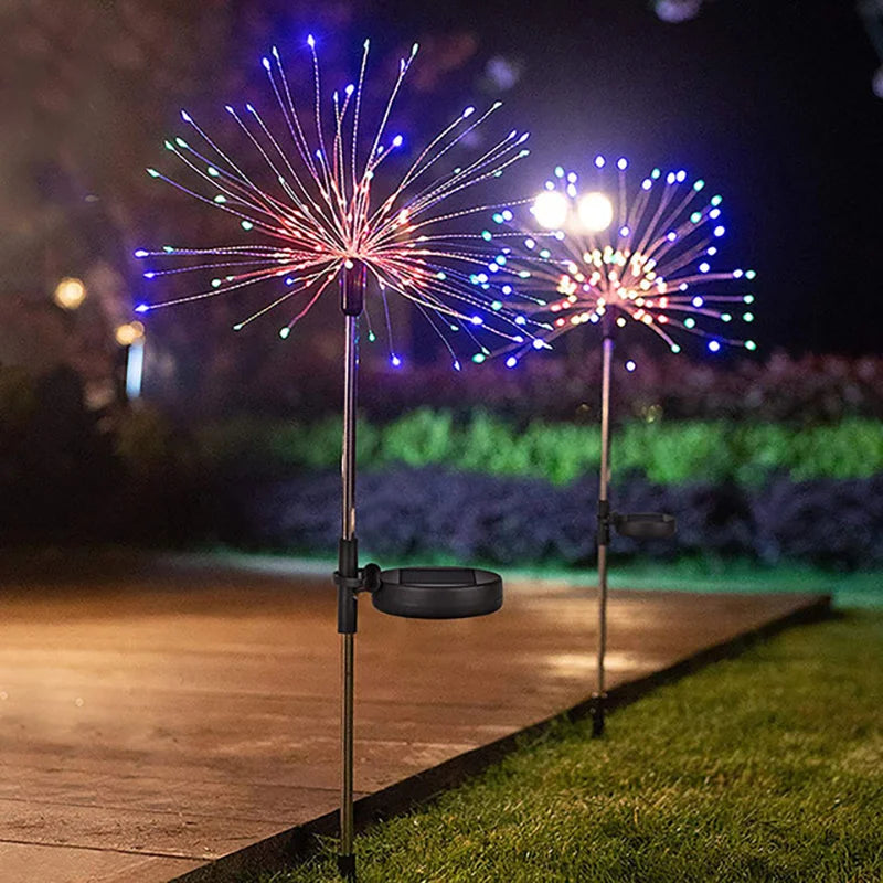 Feux d'Artifice Solaires Décoratifs pour Jardin - Halloween, Noël, Mariage