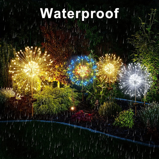 Feux d'Artifice Solaires Décoratifs pour Jardin - Halloween, Noël, Mariage