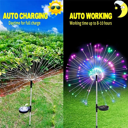 Feux d'Artifice Solaires Décoratifs pour Jardin - Halloween, Noël, Mariage