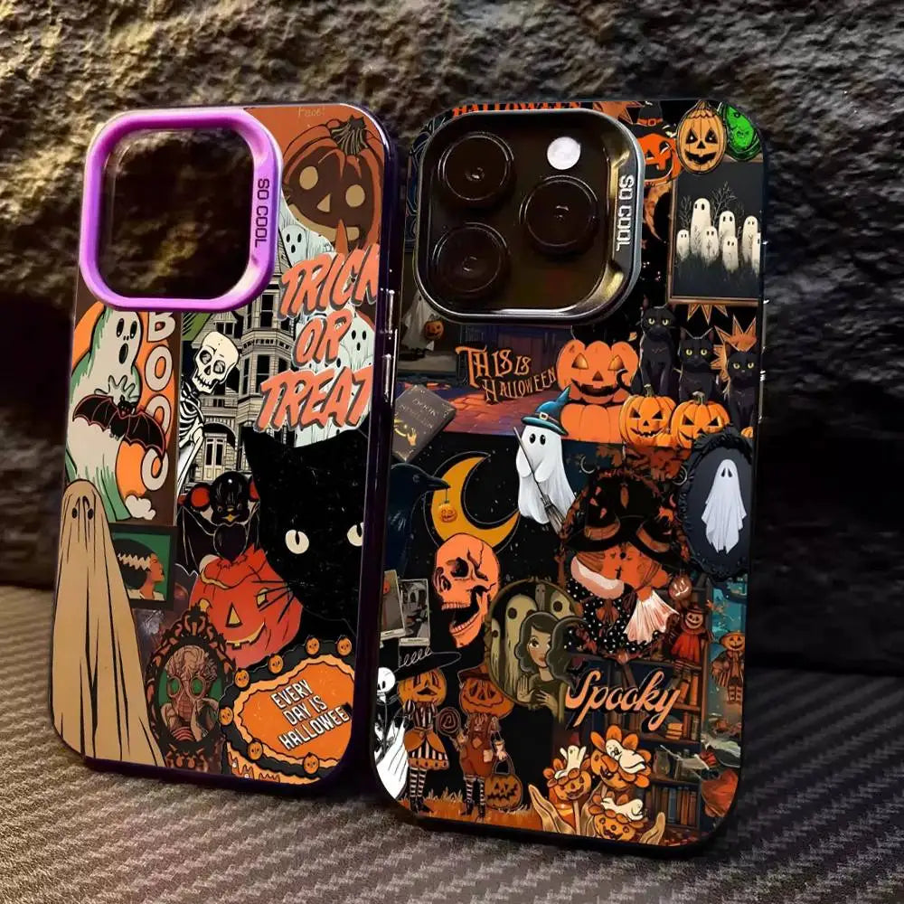 Coque iPhone Halloween Citrouille Effrayante Mate