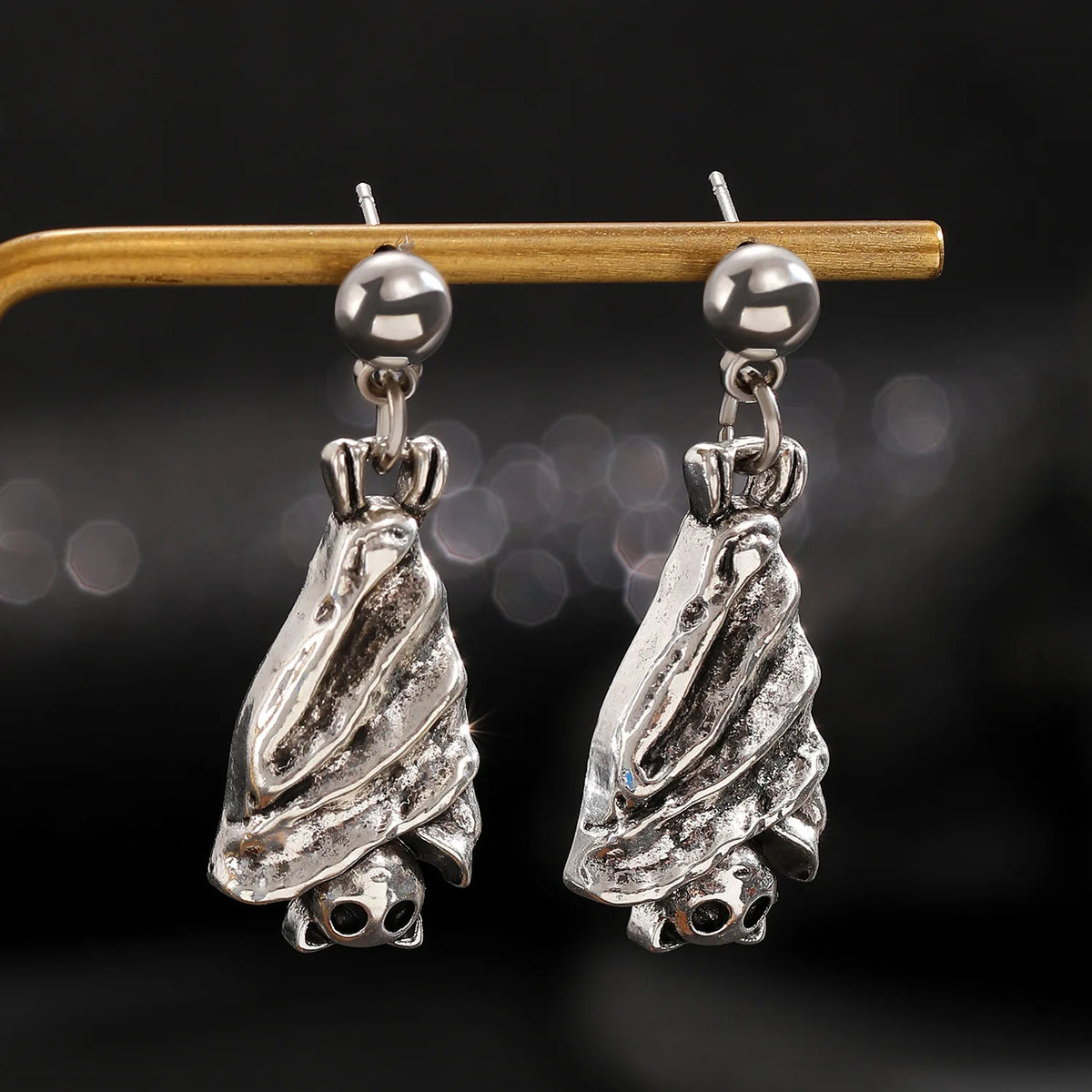 Boucles d'oreilles chauve-souris gothiques bicolores – Halloween