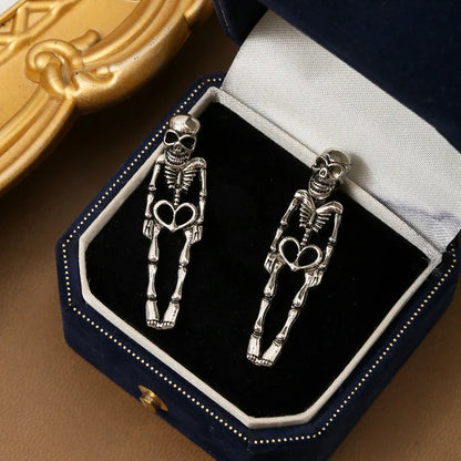 Boucles d'oreilles punk Halloween – Crâne, squelette et sorcière