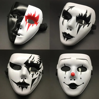 Masque Clown Macabre Noir et Or - Halloween