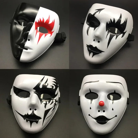 Masque Clown Macabre Noir et Or - Halloween