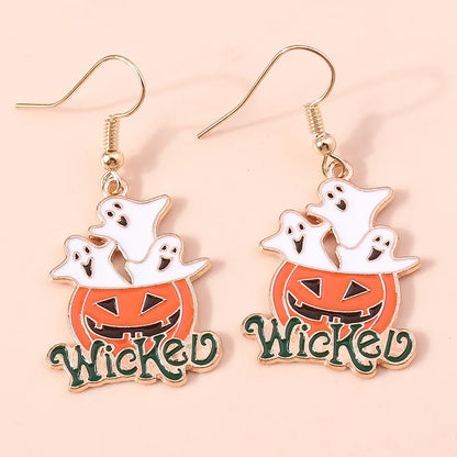 Boucles d'oreilles Halloween – Momie, œil, fantôme et citrouille