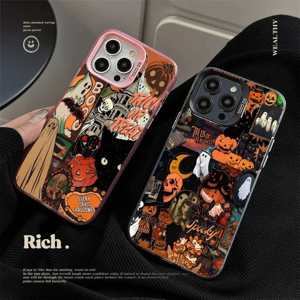 Coque iPhone Halloween Citrouille Effrayante Mate