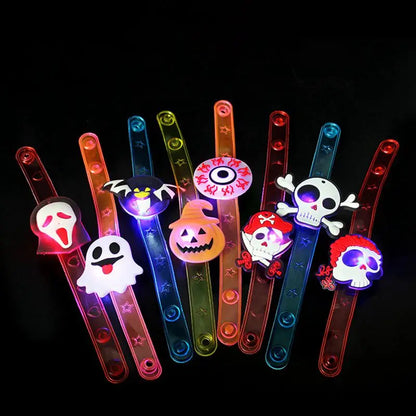 Bracelets lumineux Halloween – Citrouille et fantôme