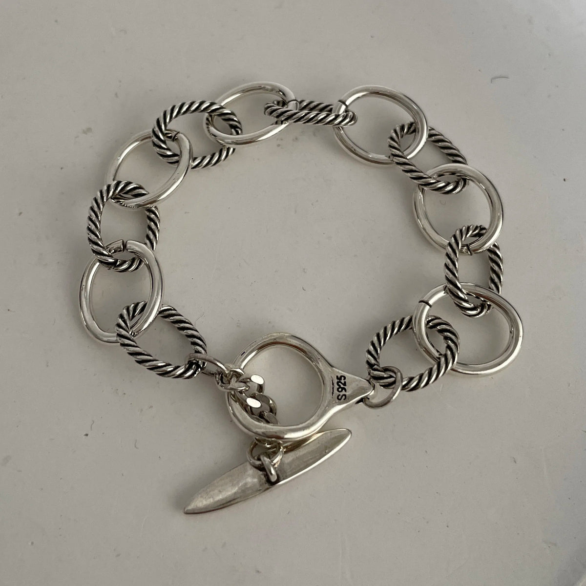 Bracelet femme en argent sterling 925 – Cœur rétro