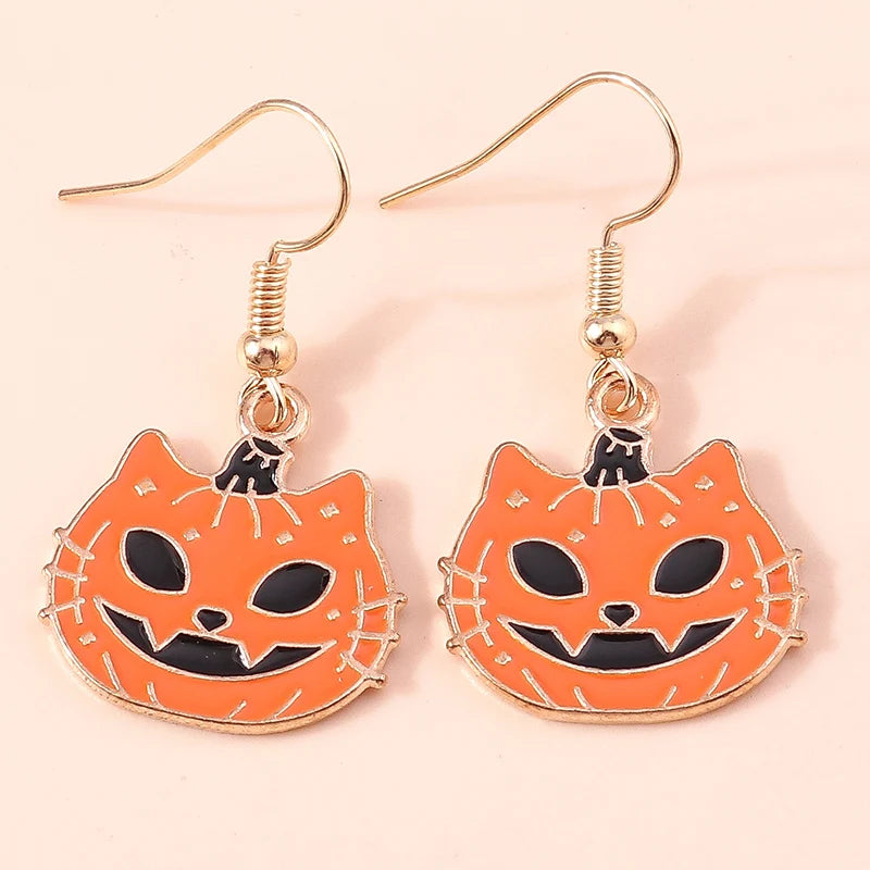 Boucles d'oreilles Halloween – Momie, œil, fantôme et citrouille