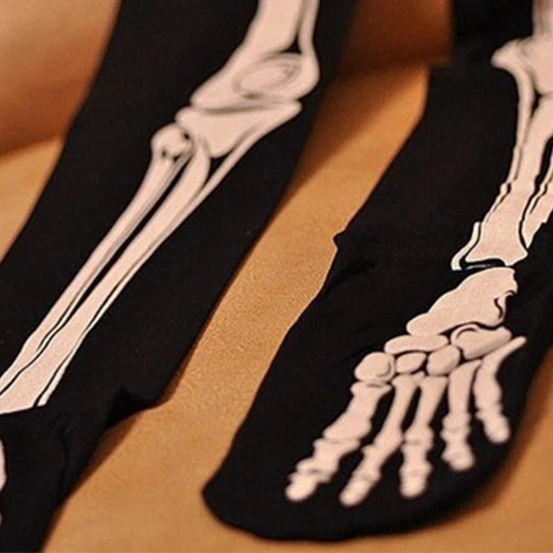 Collants Imprimé Squelette Femme - Costume Halloween