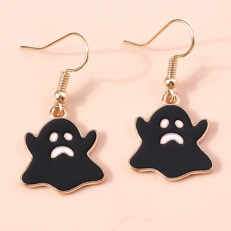 Boucles d'oreilles Halloween – Momie, œil, fantôme et citrouille