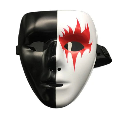 Masque Clown Macabre Noir et Or - Halloween