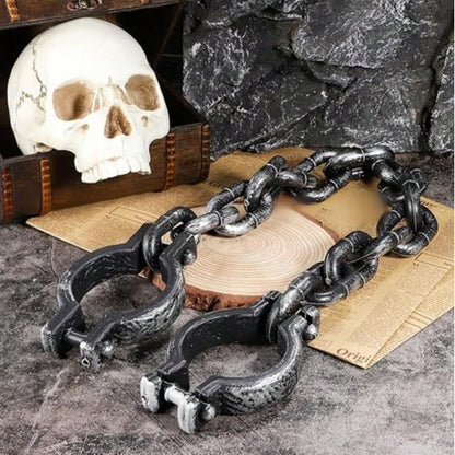 Menottes et Chaînes Factices Halloween - Accessoire Prisonnier