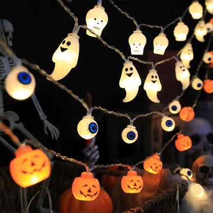 Guirlande Lumineuse LED Citrouille Crâne Œil - Halloween