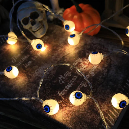 Guirlande Lumineuse LED Citrouille Crâne Œil - Halloween