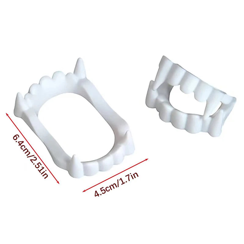 Dents de Vampire Lumineuses Halloween - Lot de 10