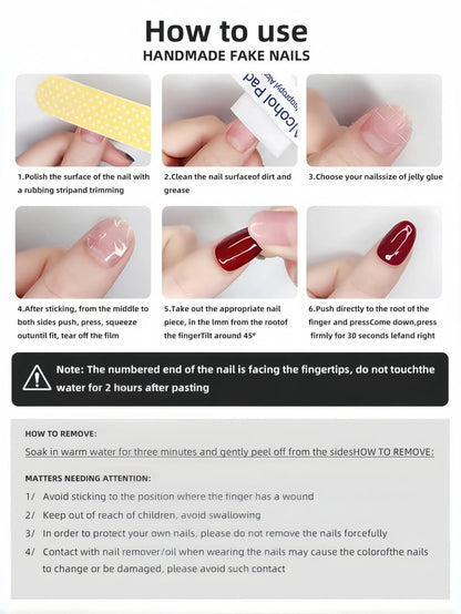 10 Faux Ongles Halloween Amande - Citrouilles, Fantômes, Chats Noirs