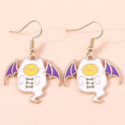 Boucles d'oreilles Halloween – Momie, œil, fantôme et citrouille