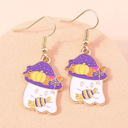 Boucles d'oreilles Halloween – Momie, œil, fantôme et citrouille