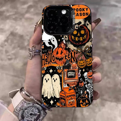 Coque iPhone Halloween Citrouille Effrayante Mate