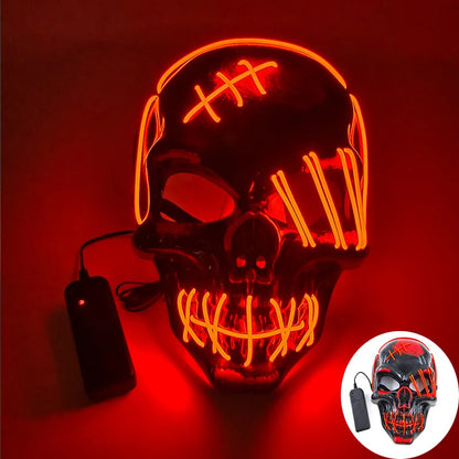 Masque Crâne Diabolique Lumineux - Halloween