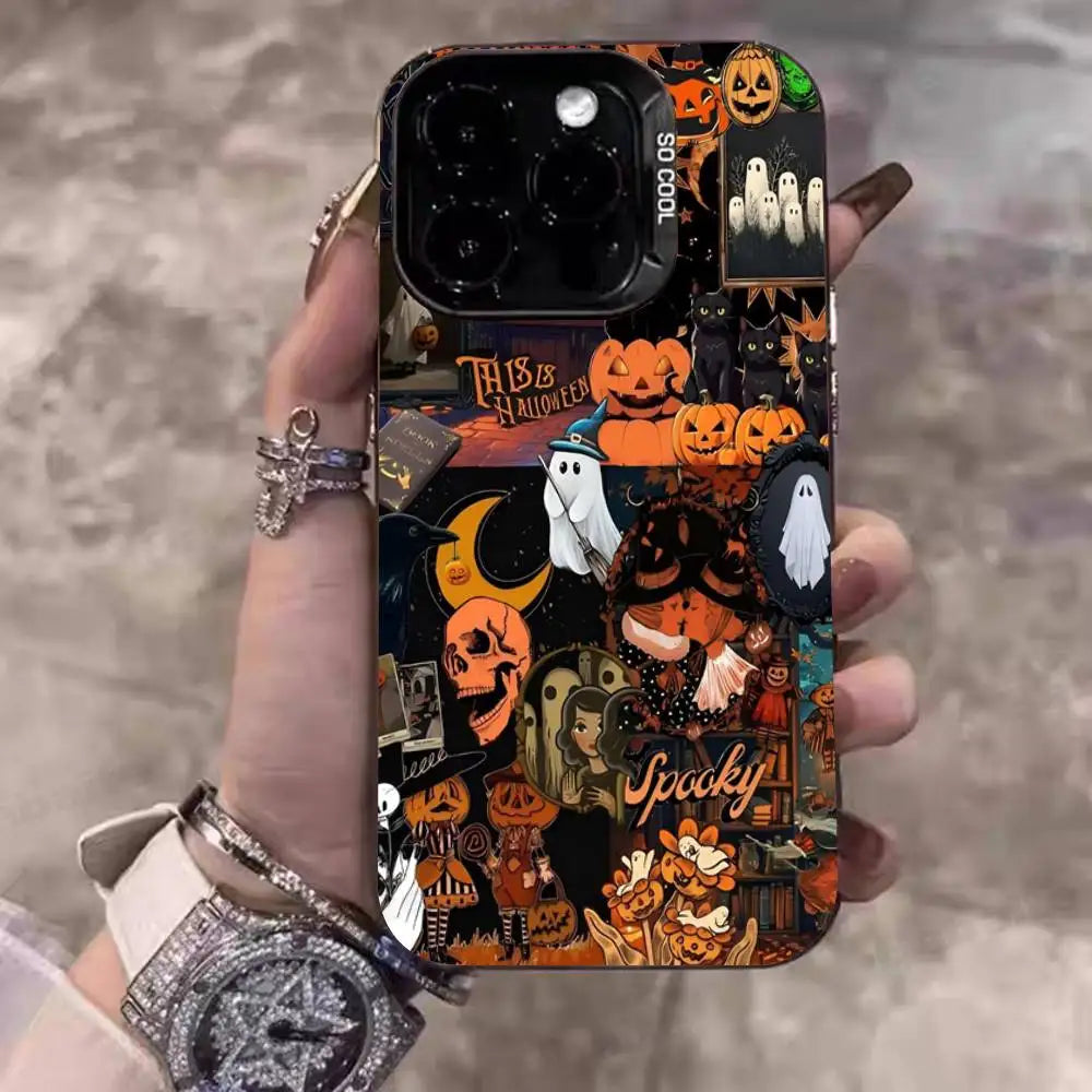 Coque iPhone Halloween Citrouille Effrayante Mate