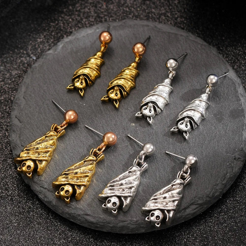 Boucles d'oreilles chauve-souris gothiques bicolores – Halloween
