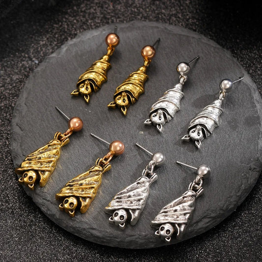 Boucles d'oreilles chauve-souris gothiques bicolores – Halloween
