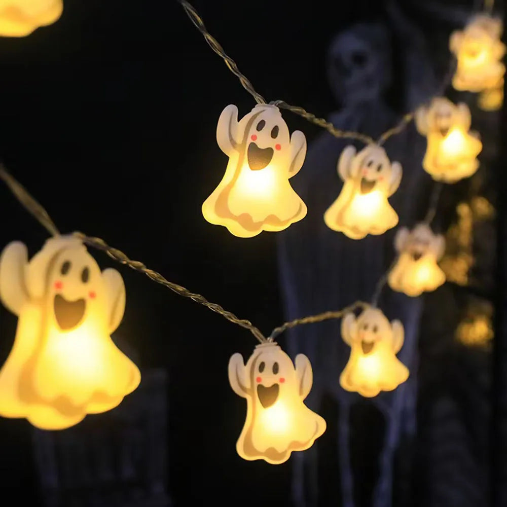 Guirlande Lumineuse LED Citrouille Fantôme Toile d'Araignée - Halloween