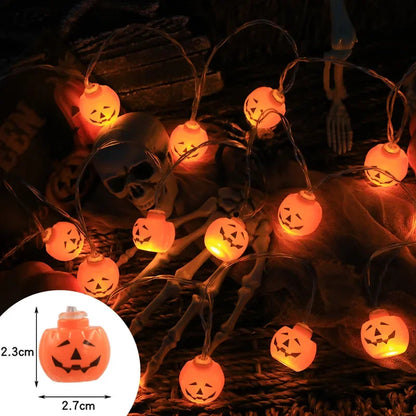 Guirlande Lumineuse LED Citrouille Crâne Œil - Halloween