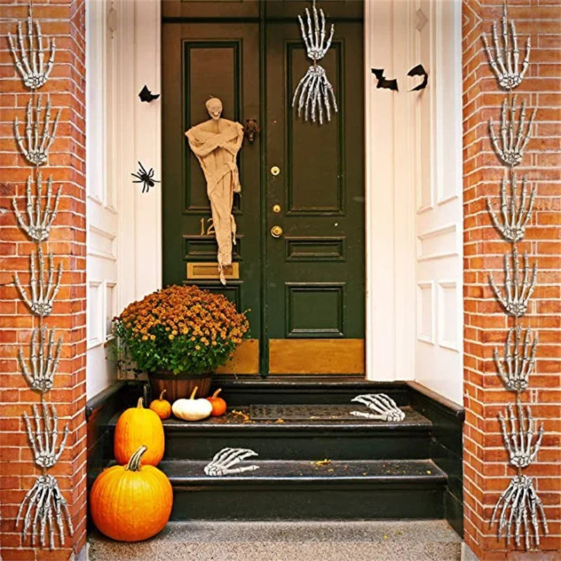 Mains Squelette Réalistes Halloween - Décoration Terrifiante