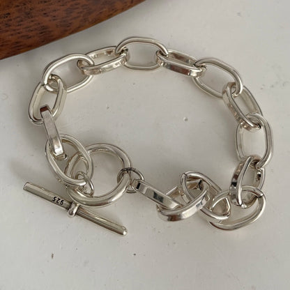 Bracelet femme en argent sterling 925 – Cœur rétro
