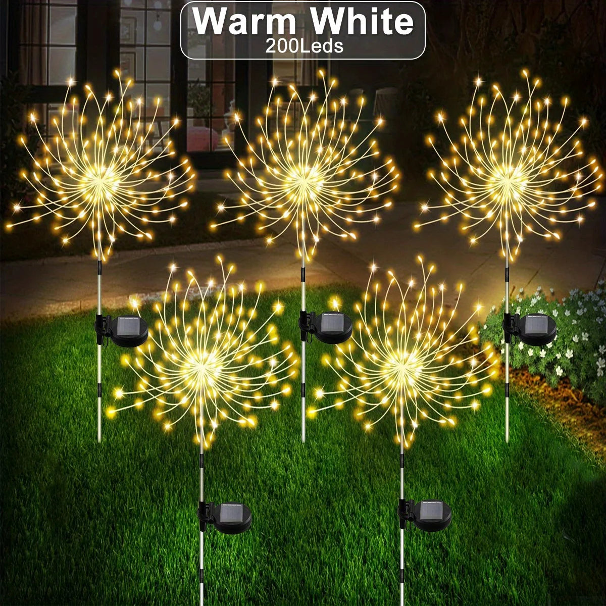 Feux d'Artifice Solaires Décoratifs pour Jardin - Halloween, Noël, Mariage