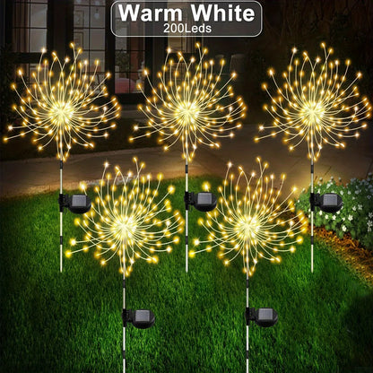 Feux d'Artifice Solaires Décoratifs pour Jardin - Halloween, Noël, Mariage