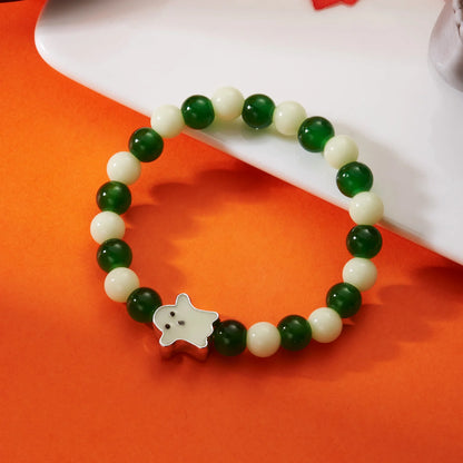 Bracelet lumineux Halloween – Citrouille et fantôme