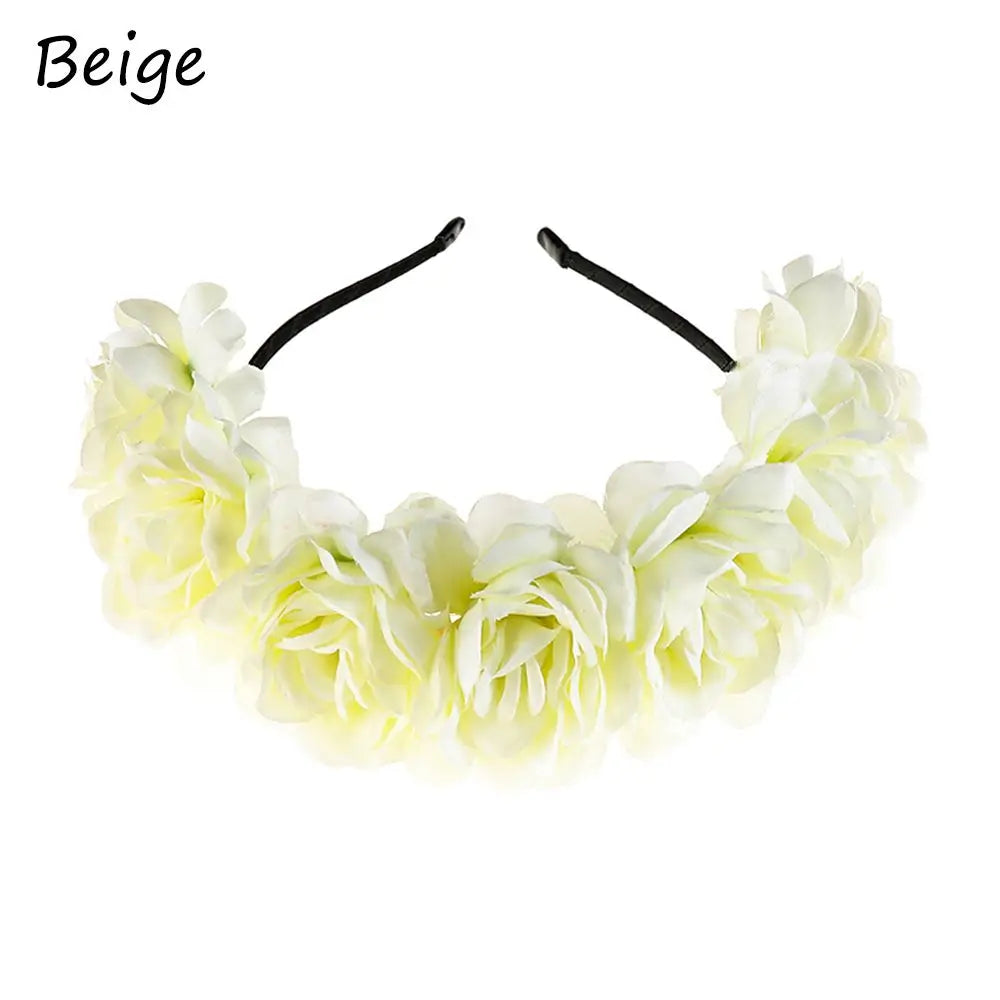 Couronne de Fleurs avec Voile Noir - Halloween Día de los Muertos