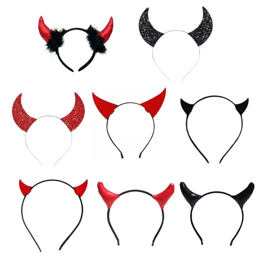 Serre-Tête Cornes de Diable Pailletées - Halloween
