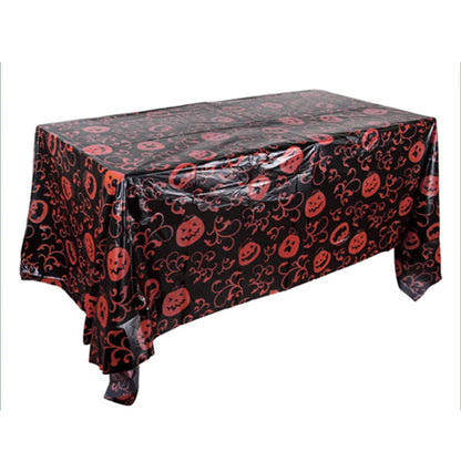 Nappe Plastique Halloween Citrouille et Toile d'Araignée