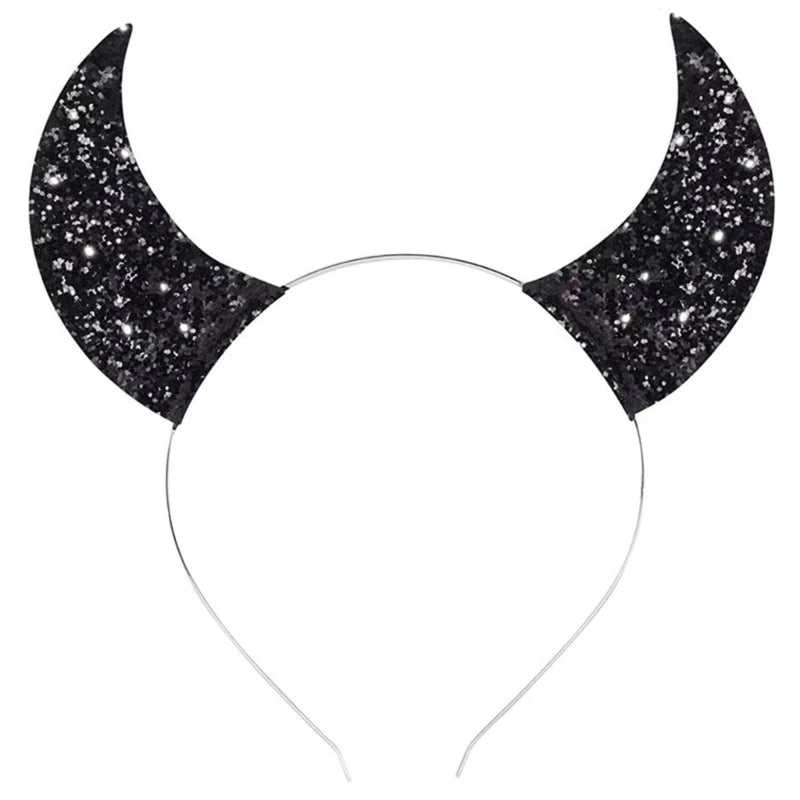 Serre-Tête Cornes de Diable Pailletées - Halloween