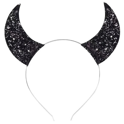 Serre-Tête Cornes de Diable Pailletées - Halloween