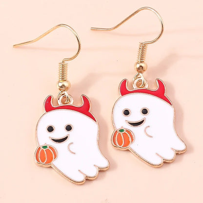 Boucles d'oreilles Halloween – Momie, œil, fantôme et citrouille