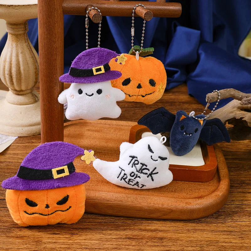 Porte-clés Peluche Halloween - Citrouille, Fantôme, Chauve-souris
