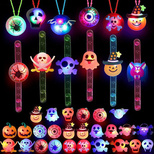 Bracelets lumineux Halloween – Citrouille et fantôme