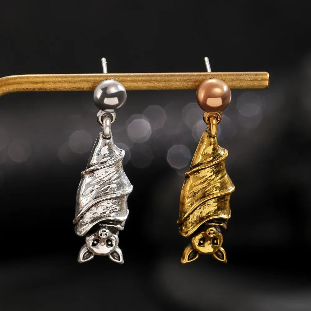 Boucles d'oreilles chauve-souris gothiques bicolores – Halloween