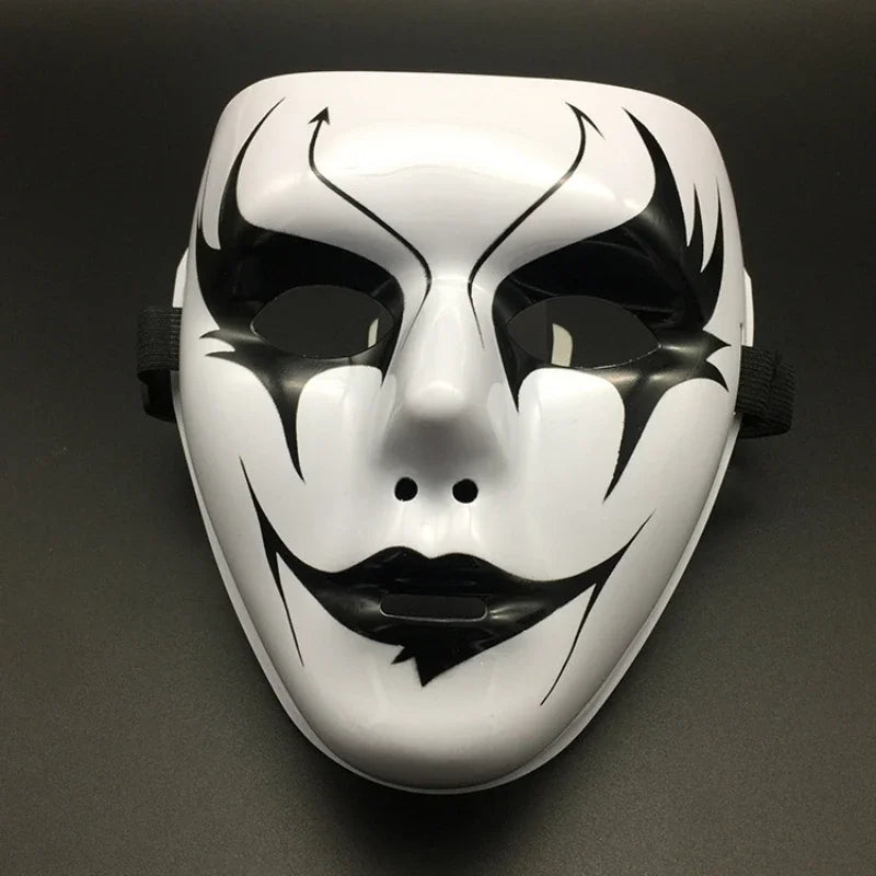 Masque Clown Macabre Noir et Or - Halloween